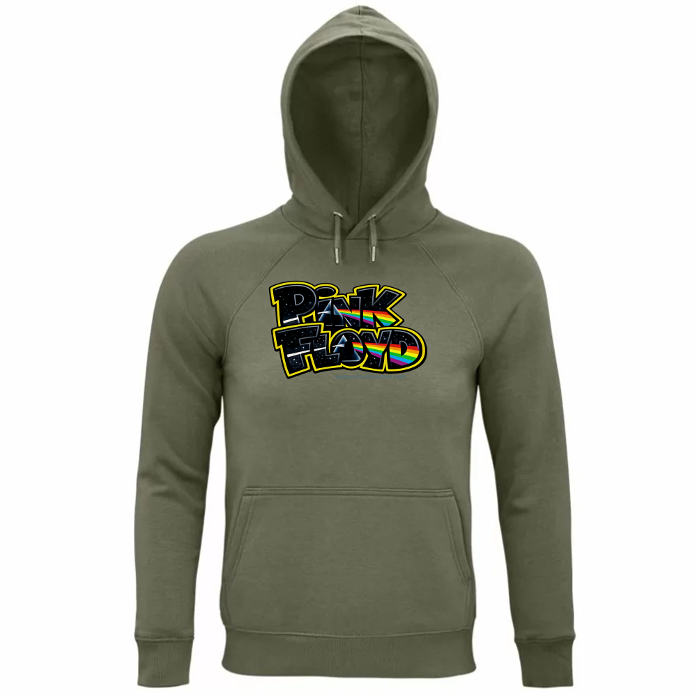 Felpa Organica Unisex Cappuccio linea Pink Floyd