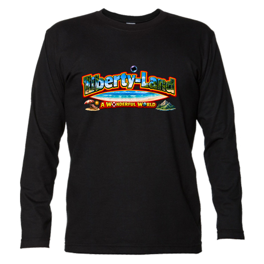 T-Shirt Unisex Manica Lunga Maglietta Verso un Mondo Migliore e Oltre