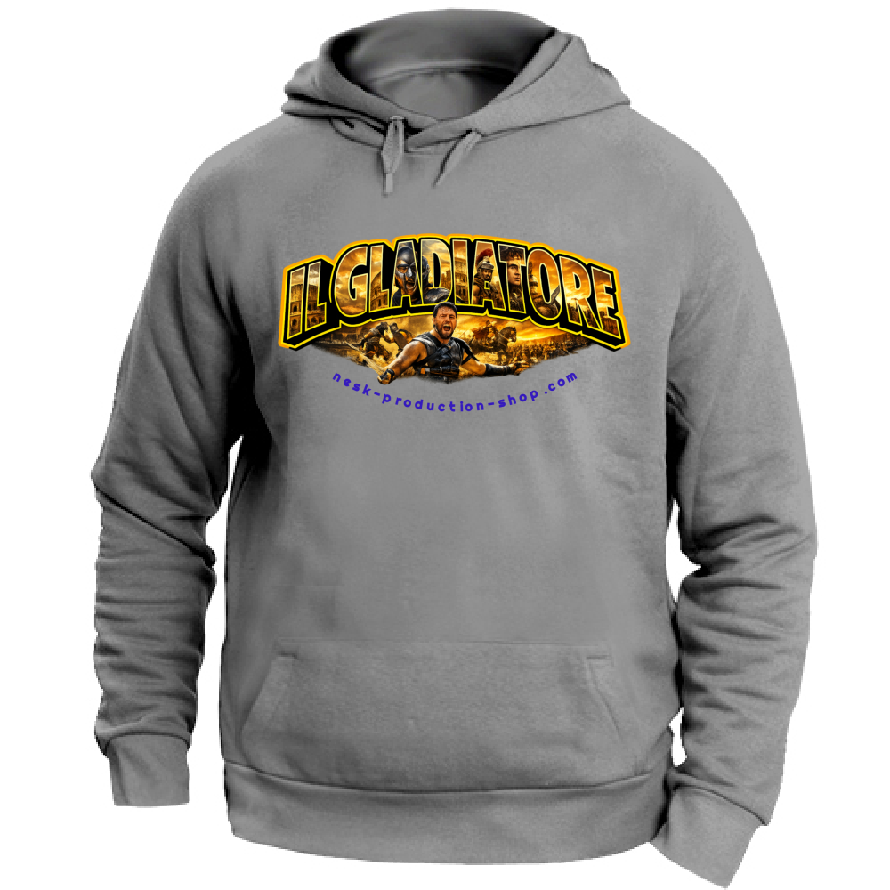Felpa con Cappuccio Unisex Large linea gladiatore