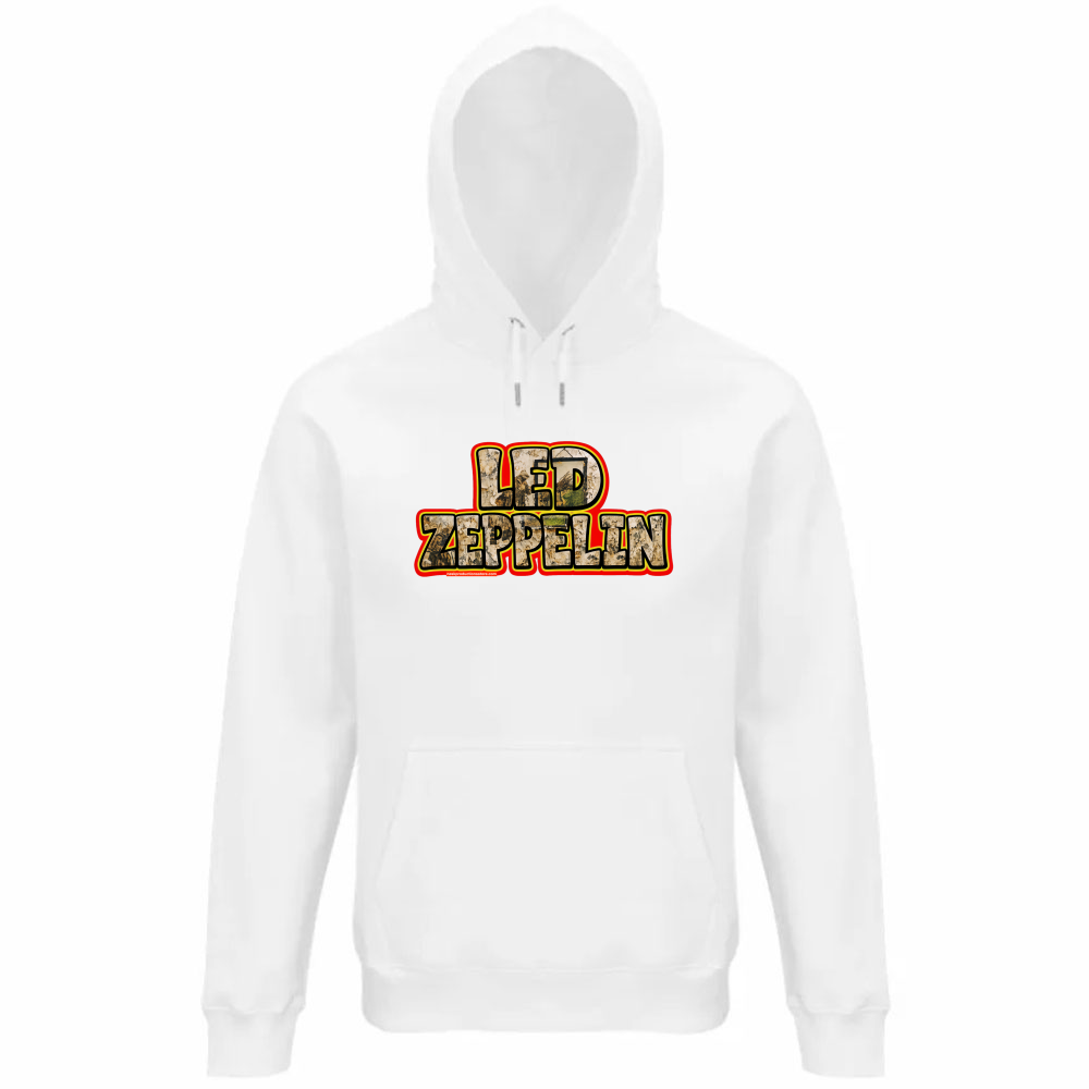 Felpa Organica Unisex Cappuccio linea Led Zeppelin  A