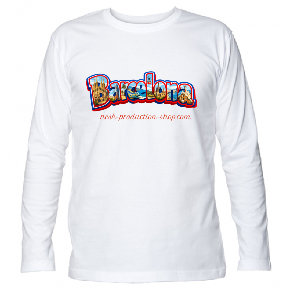 T-Shirt Unisex Manica Lunga linea Barcellona