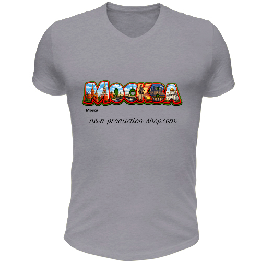 T-Shirt Unisex Scollo V linea mosca