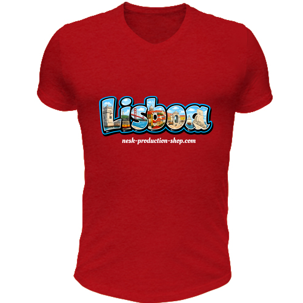 T-Shirt Unisex Scollo V linea lisboa