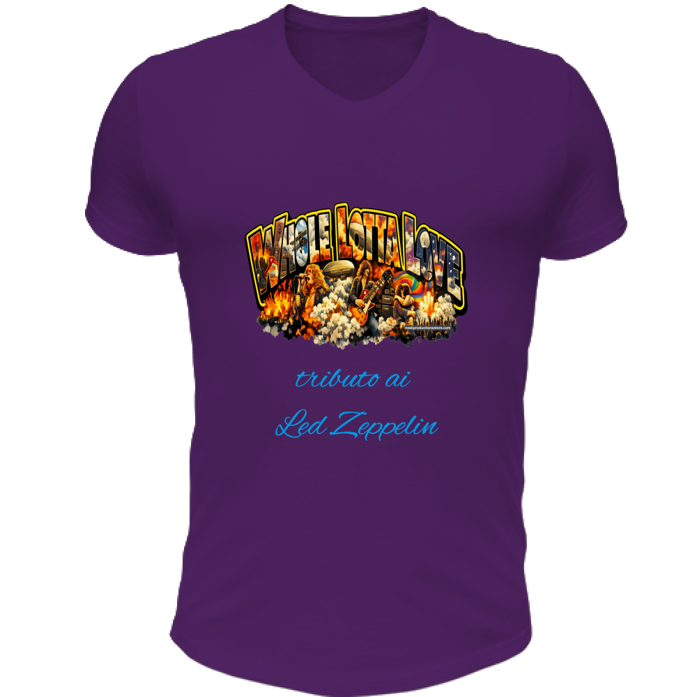T-Shirt Unisex Scollo V linea Whole lotta love