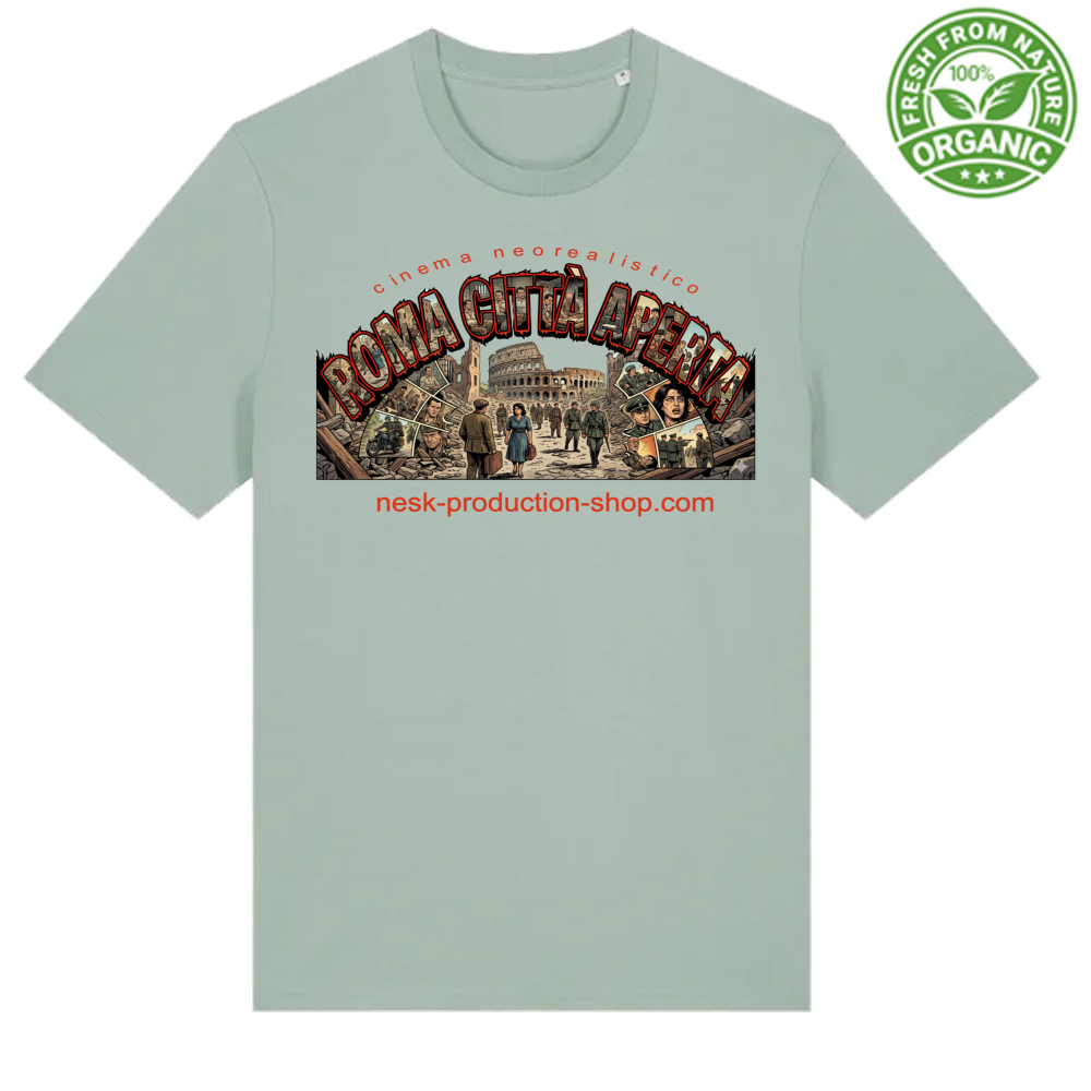 T-Shirt Unisex Premium Organic linea roma città aperta
