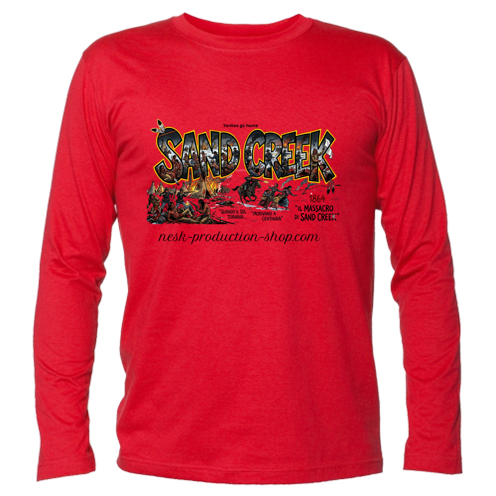 T-Shirt Unisex Manica Lunga linea sand creek