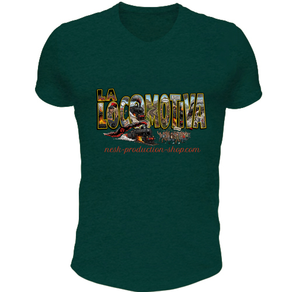 T-Shirt Unisex Scollo V linea la locomotiva