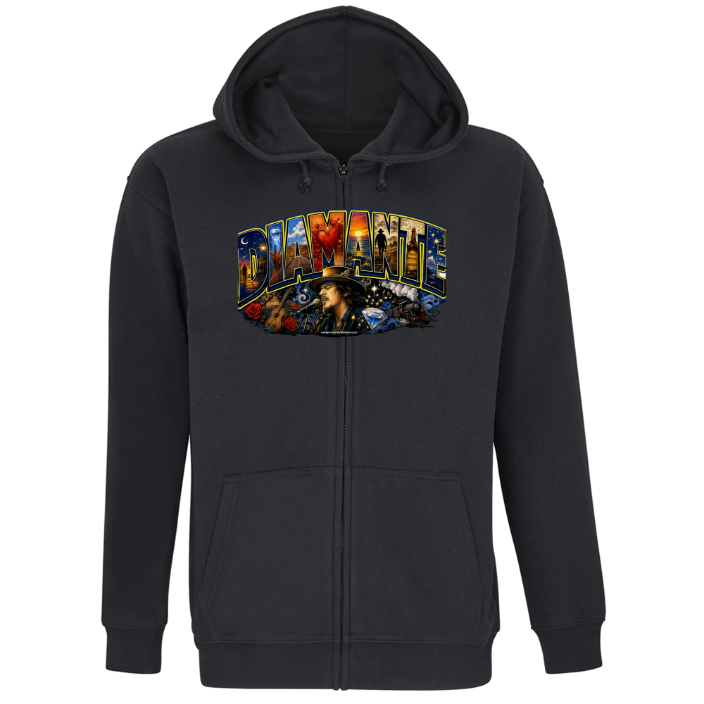 Felpa Premium Cappuccio Zip linea Diamante Zucchero