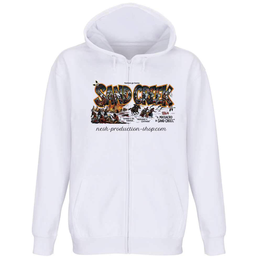 Felpa Premium Cappuccio Zip linea sand creek