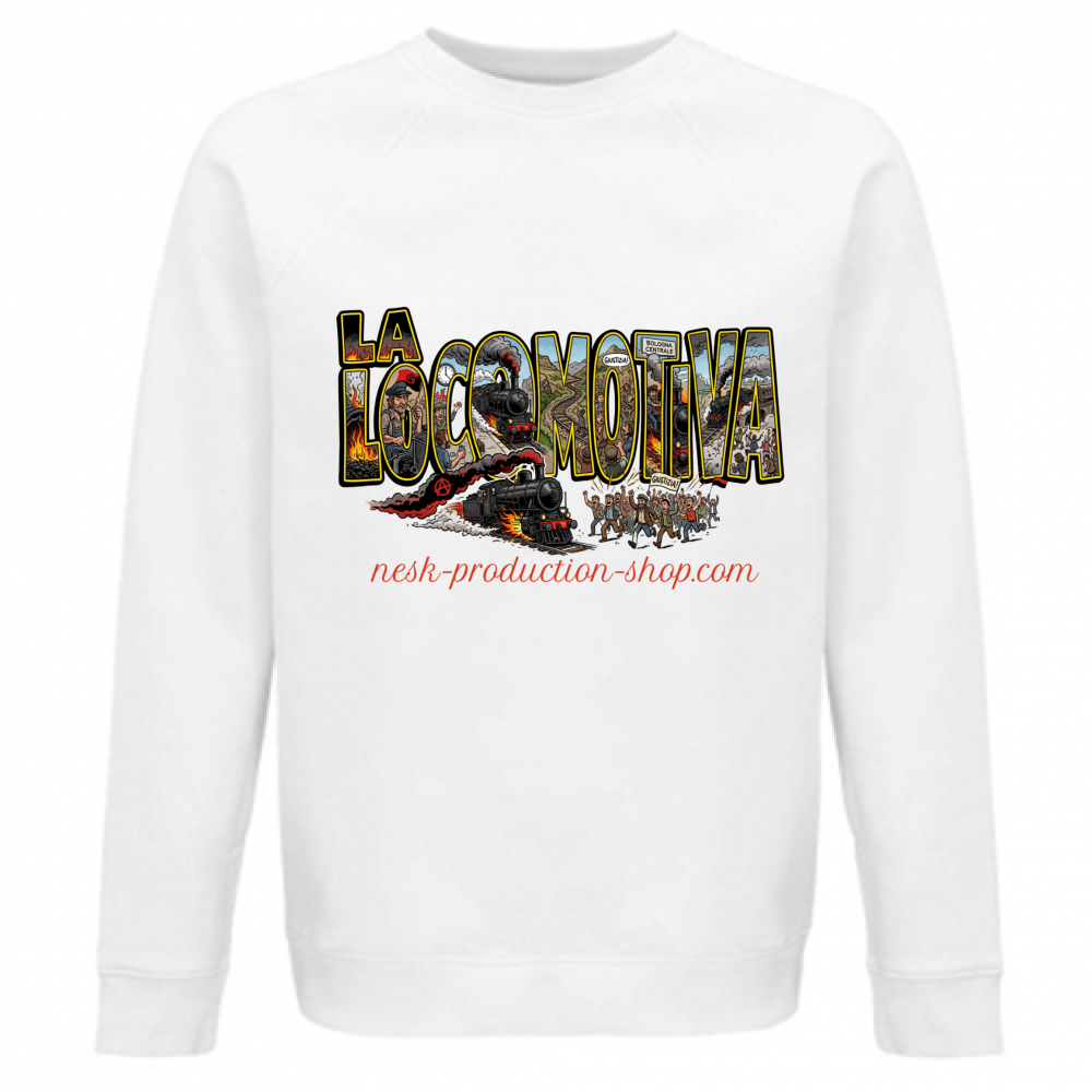 Felpa Unisex Organica linea la locomotiva