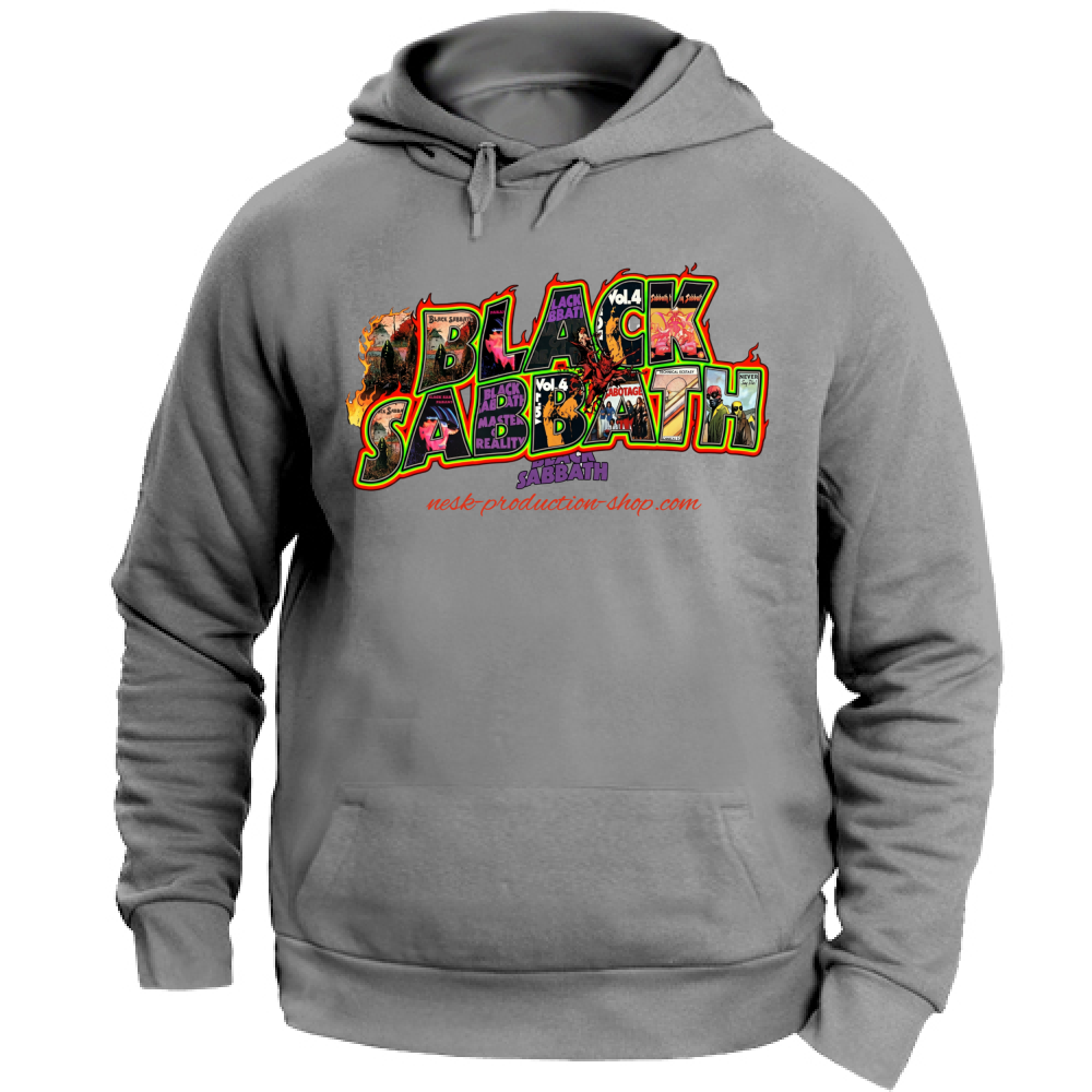 Felpa con Cappuccio Unisex Large linea black sabbath