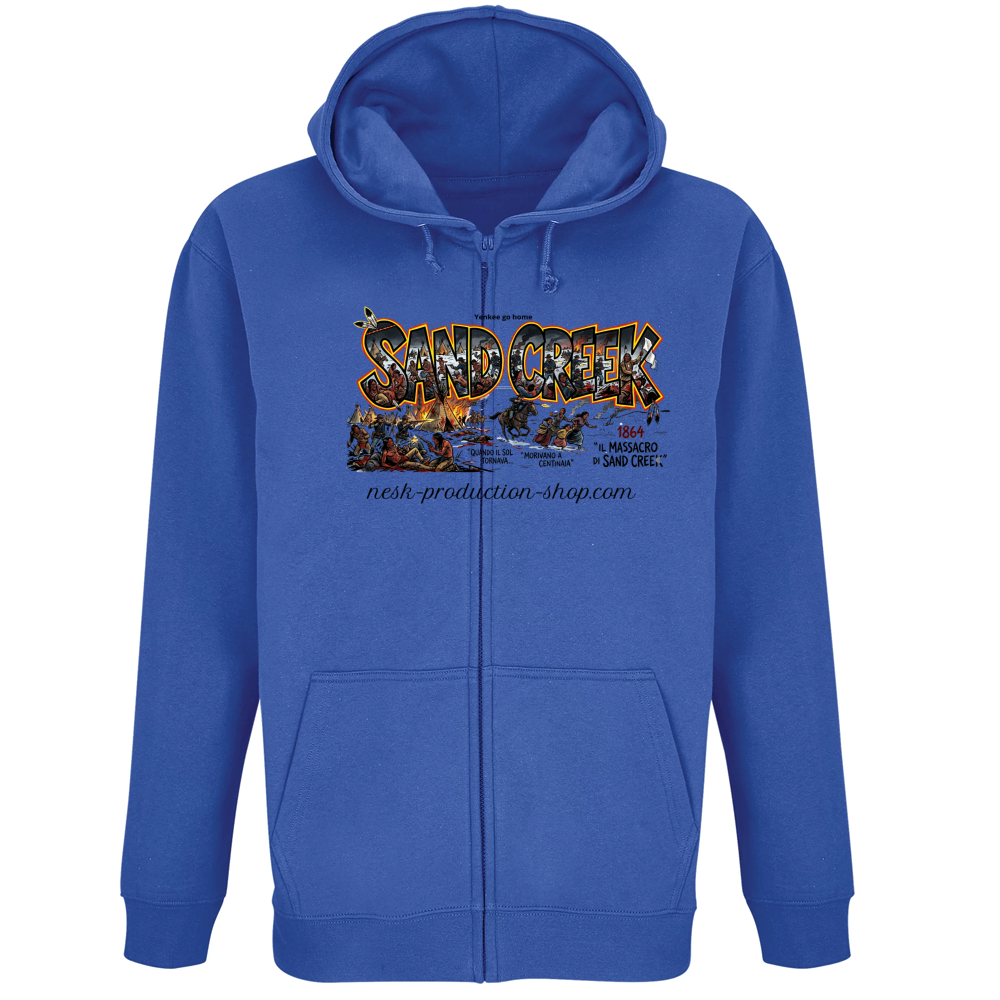 Felpa Premium Cappuccio Zip linea sand creek