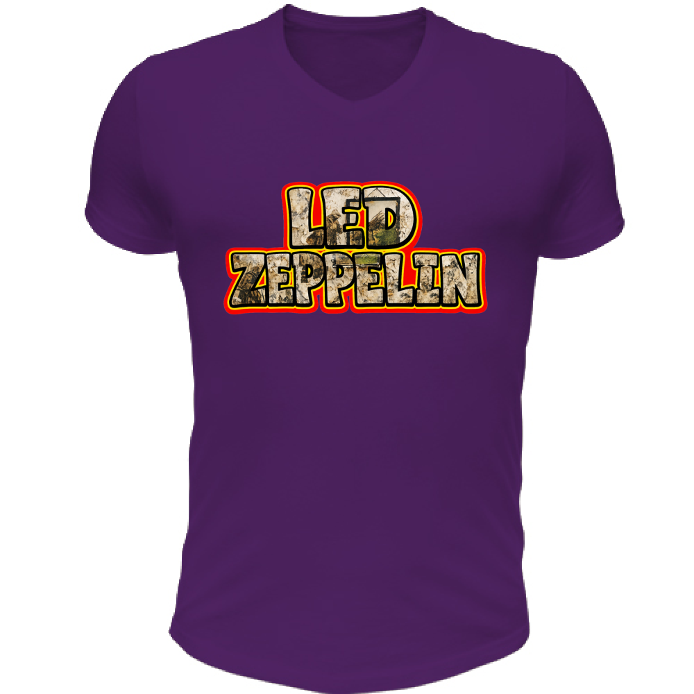 T-Shirt Unisex Scollo V linea led zeppelin