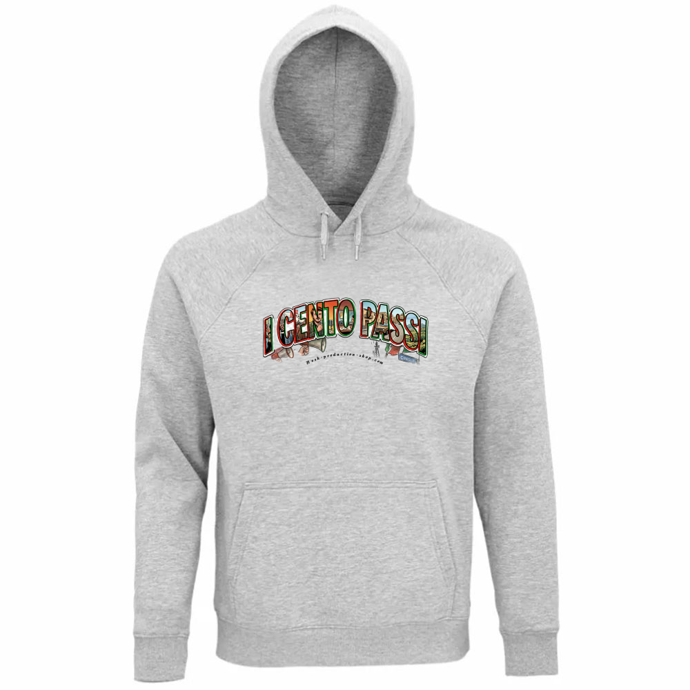 Felpa Organica Unisex Cappuccio linea cento passi