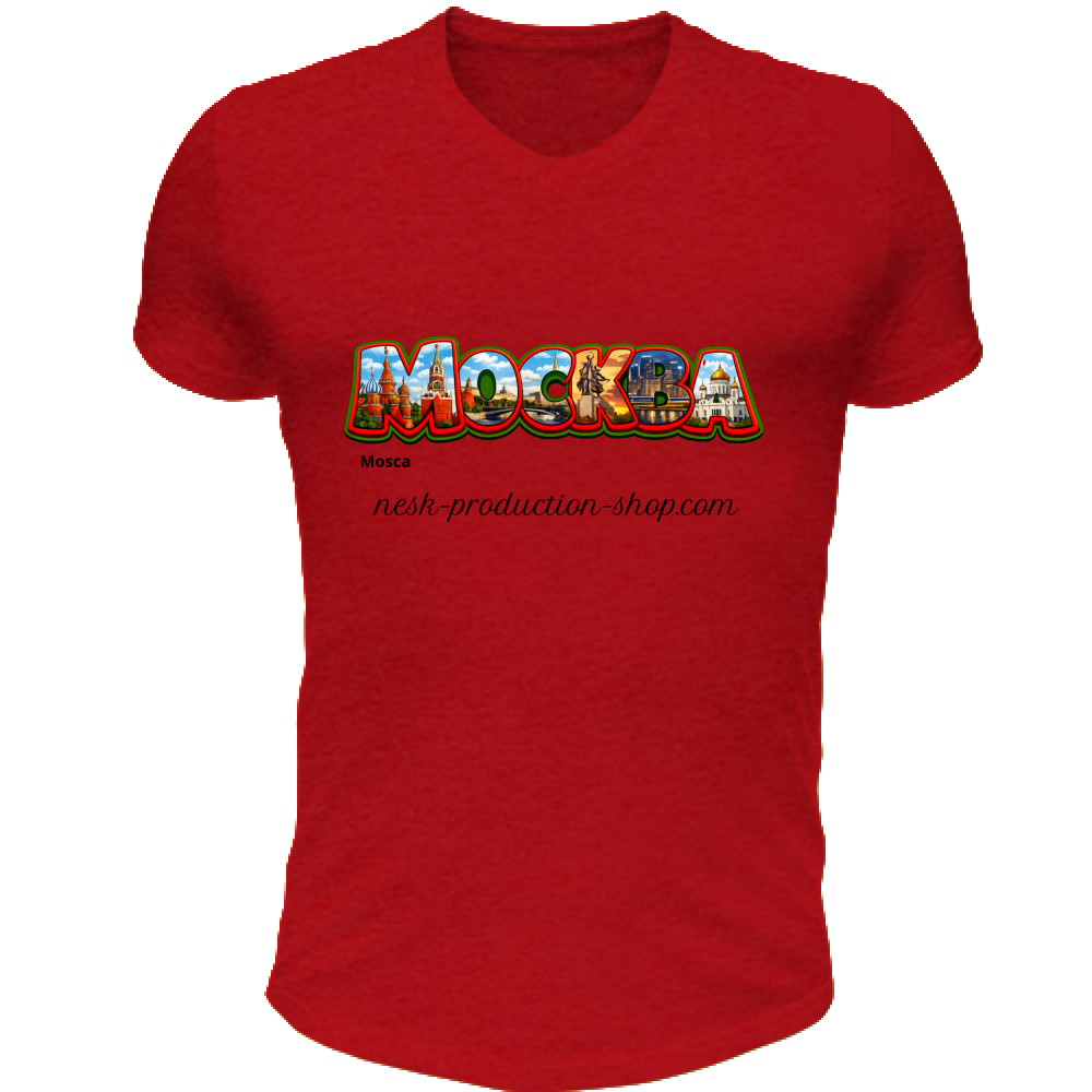 T-Shirt Unisex Scollo V linea mosca
