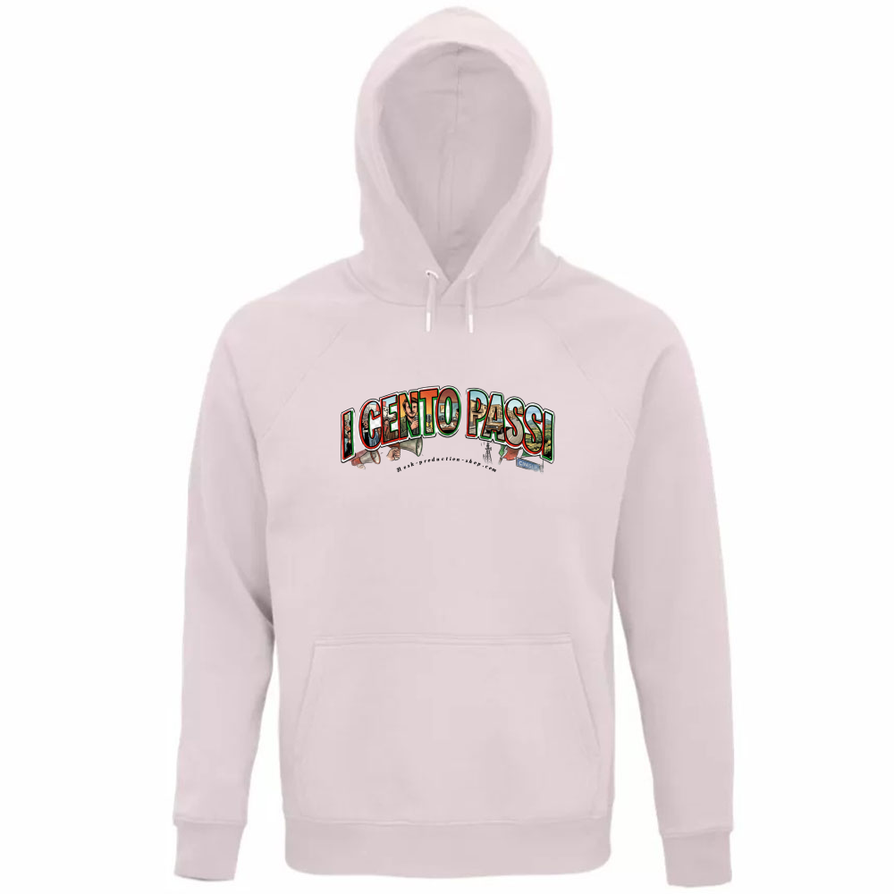 Felpa Organica Unisex Cappuccio linea cento passi