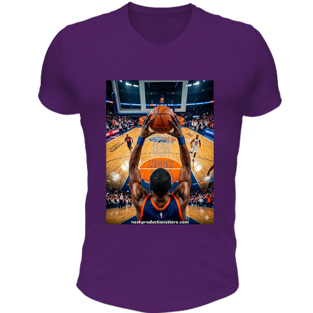 T-Shirt Unisex Scollo V linea basket