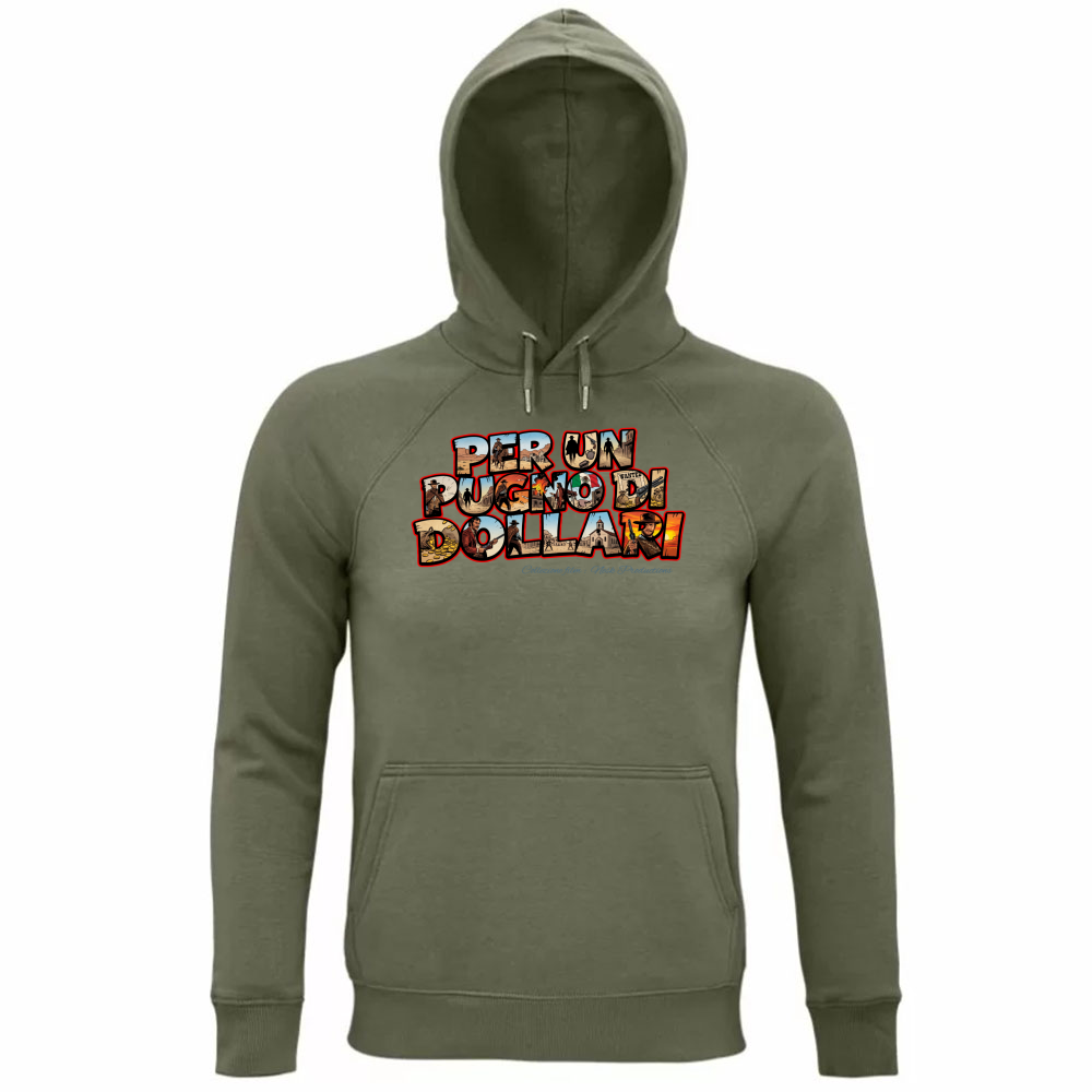Felpa Organica Unisex Cappuccio Linea pugno di dollari