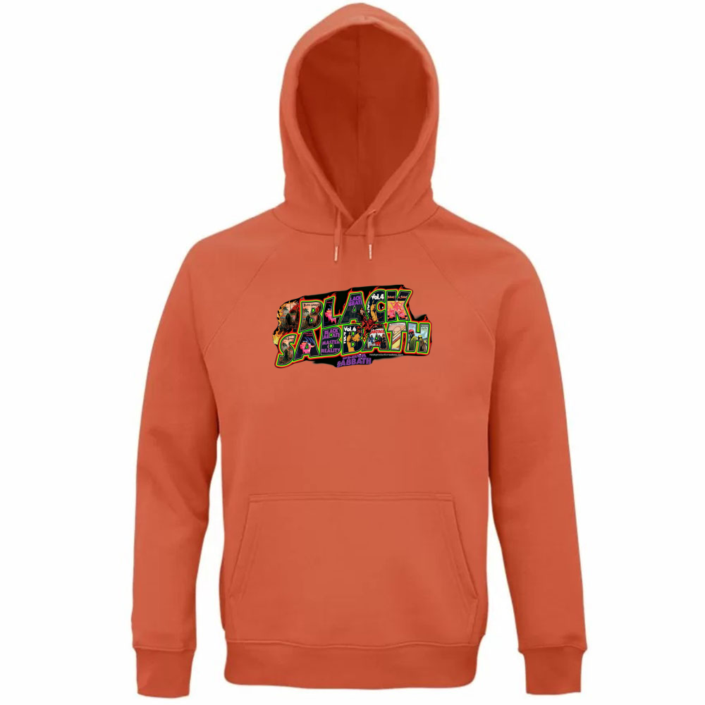 Felpa Organica Unisex Cappuccio linea Black Sabbath A