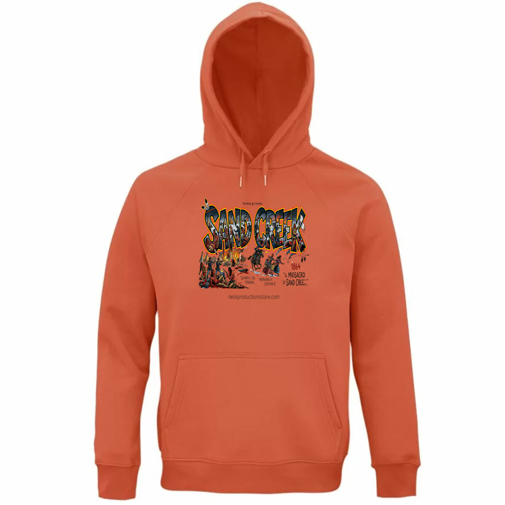 Felpa Organica Unisex Cappuccio linea Sand Creek 1A