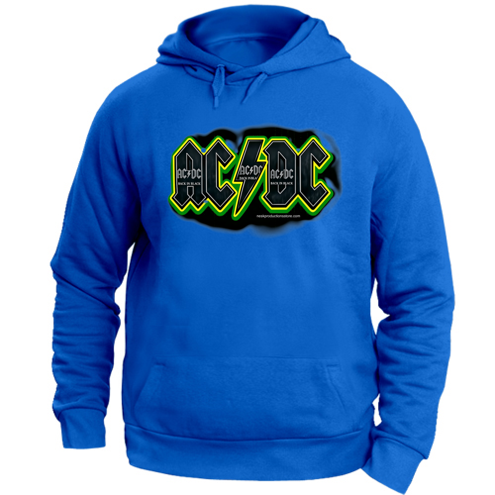 Felpa con Cappuccio Unisex Large linea AC/DC   A