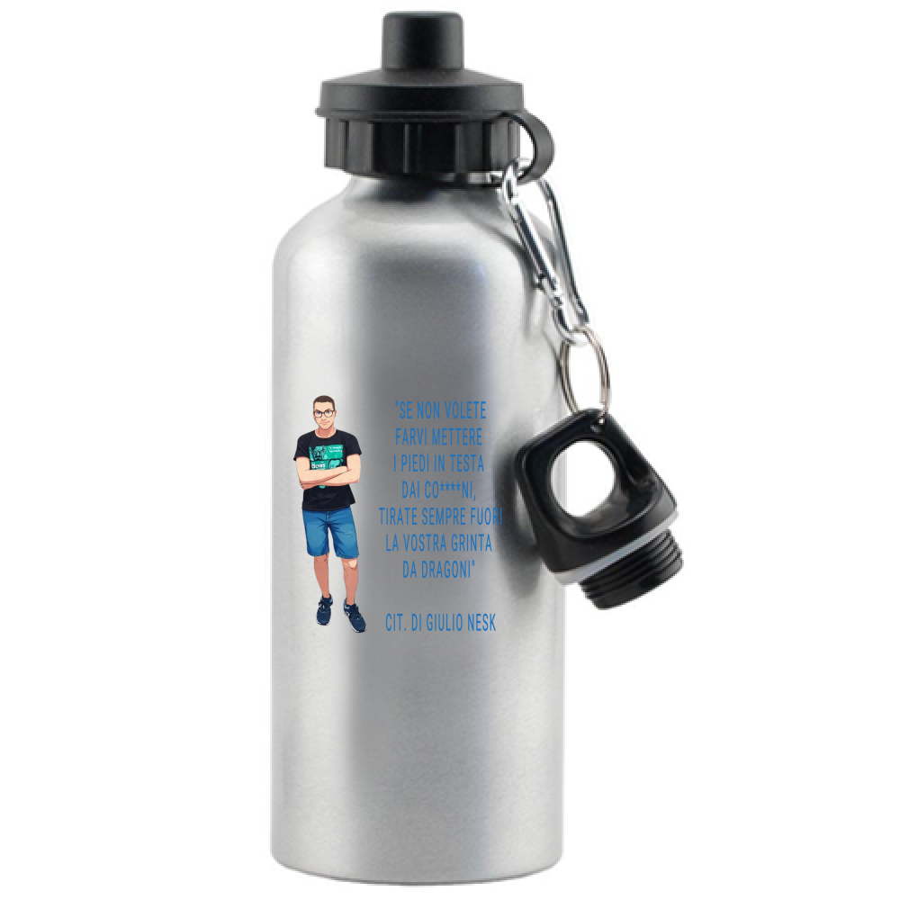 Borraccia T-Shirt con una Frase Motivazionale