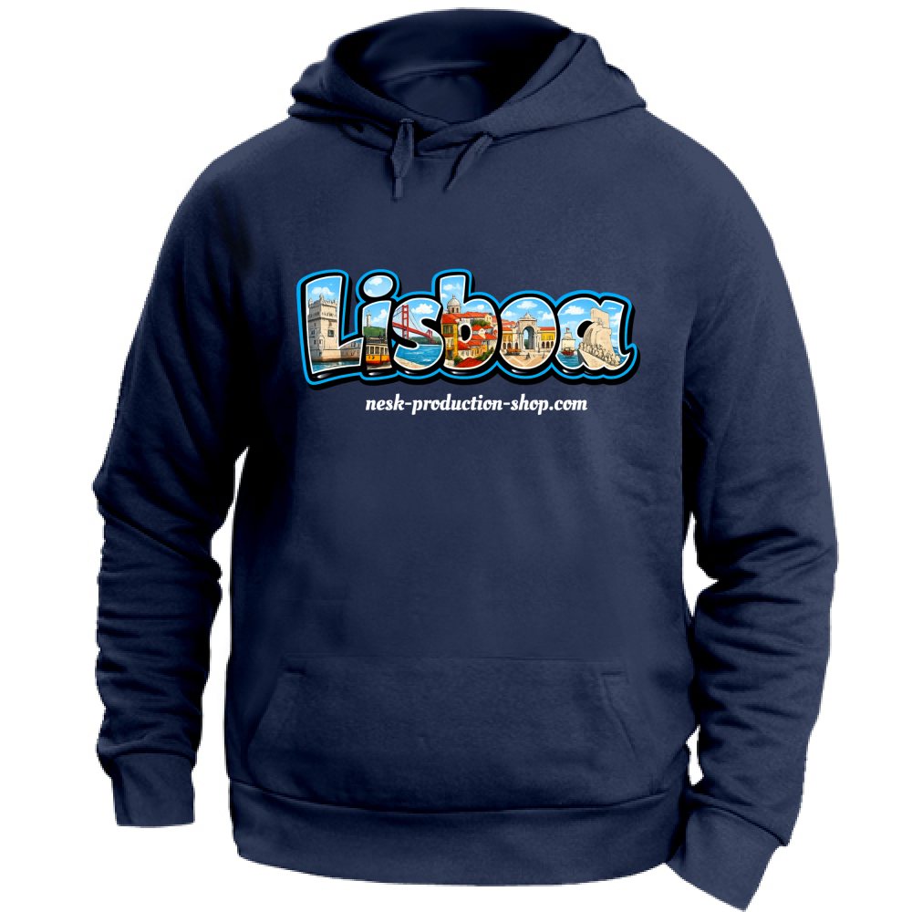 Felpa con Cappuccio Unisex Large linea lisboa