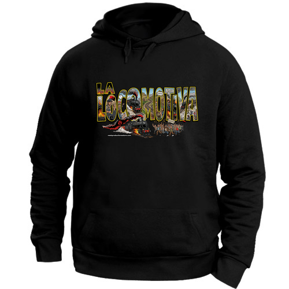 Felpa con Cappuccio Unisex Large linea la locomotiva A