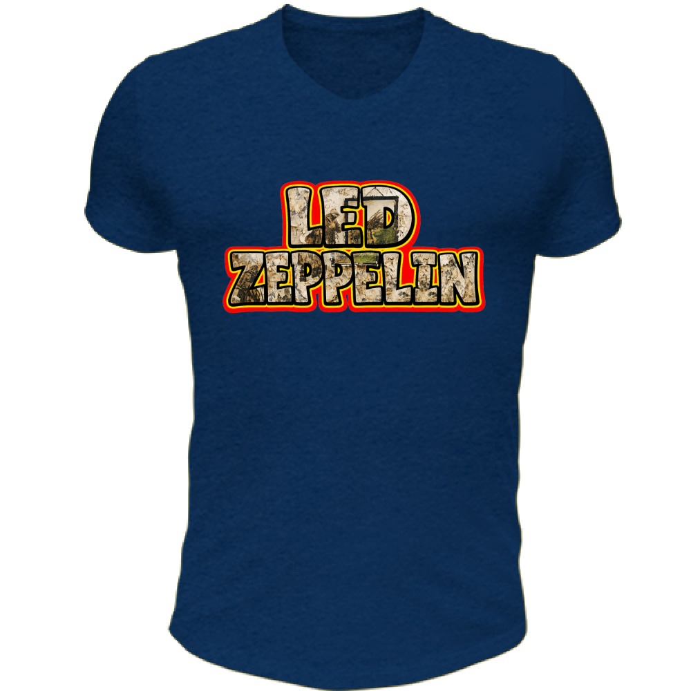 T-Shirt Unisex Scollo V linea led zeppelin