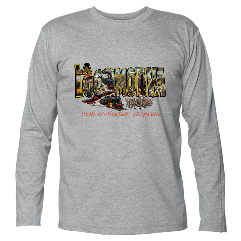 T-Shirt Unisex Manica Lunga linea la locomotiva