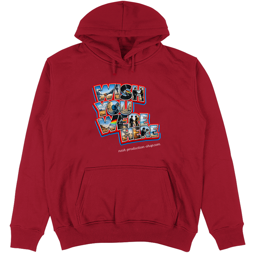 Felpa Unisex con Cappuccio linea wish you were here
