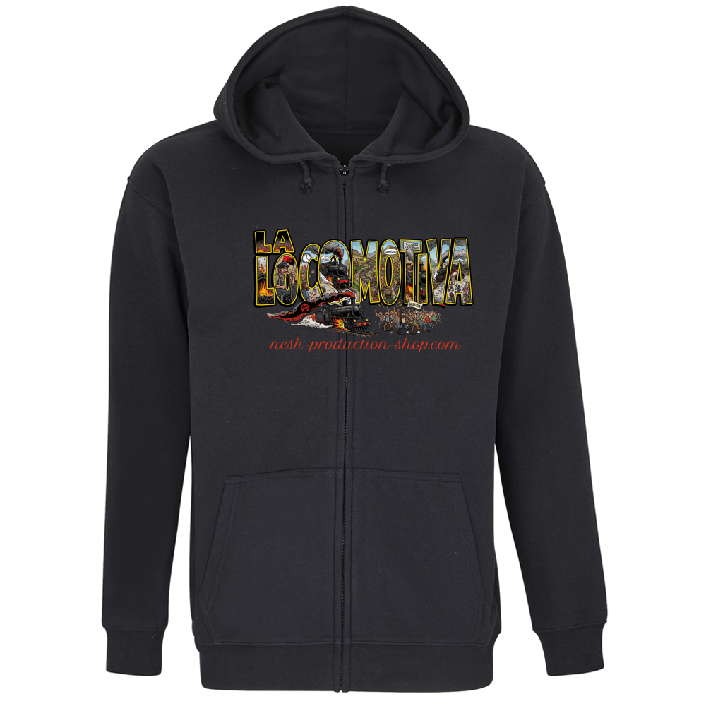 Felpa Premium Cappuccio Zip linea la locomotiva