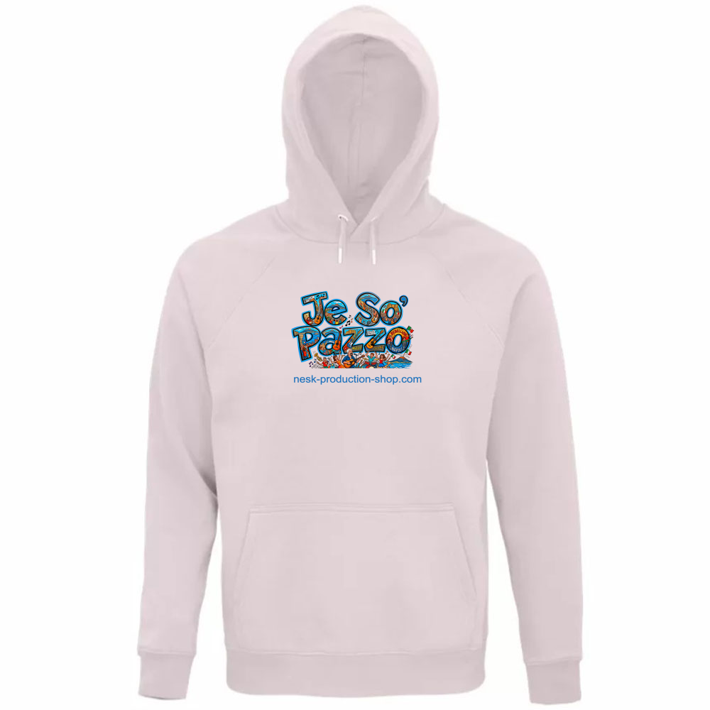 Felpa Organica Unisex Cappuccio linea je so pazzo