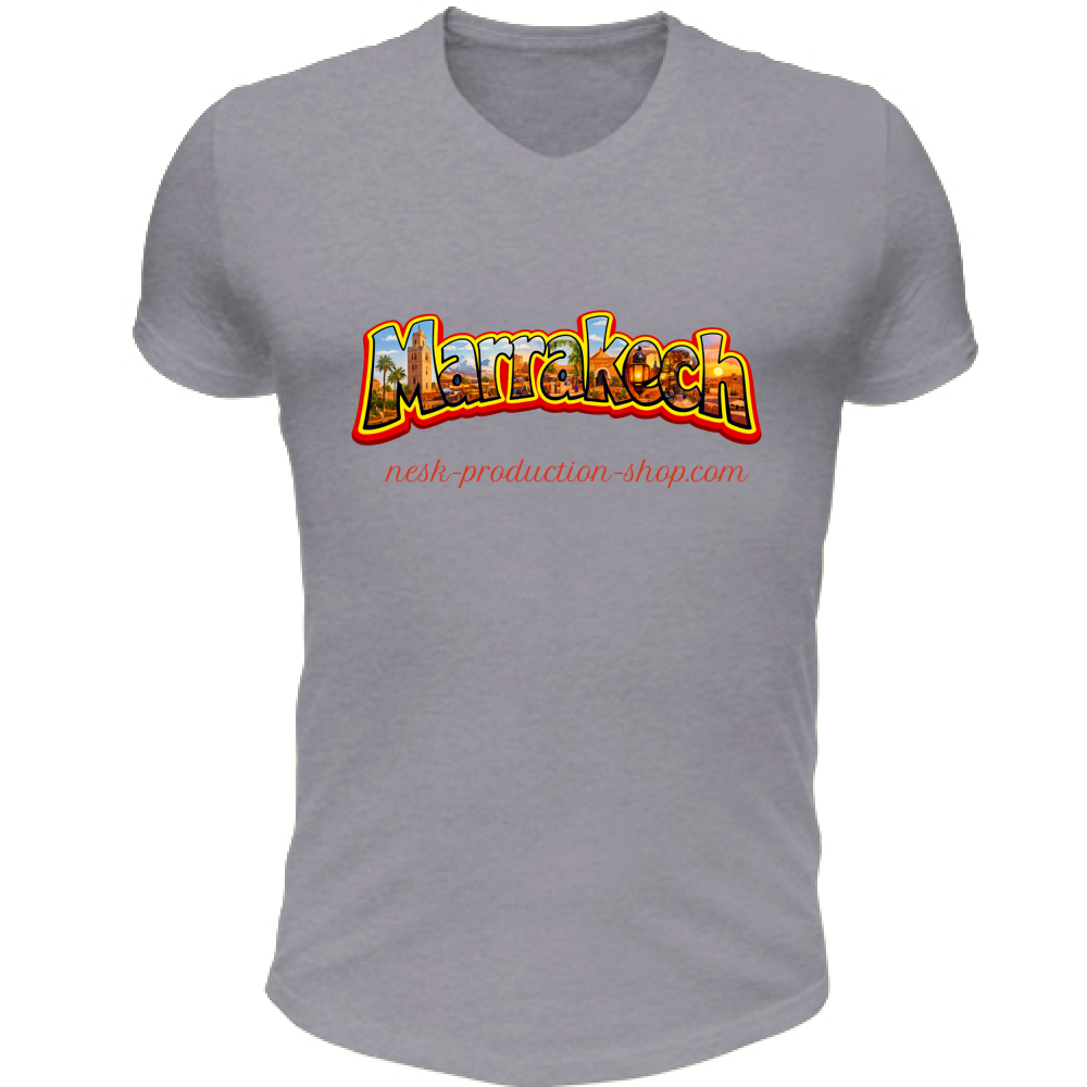 T-Shirt Unisex Scollo V linea marrakech