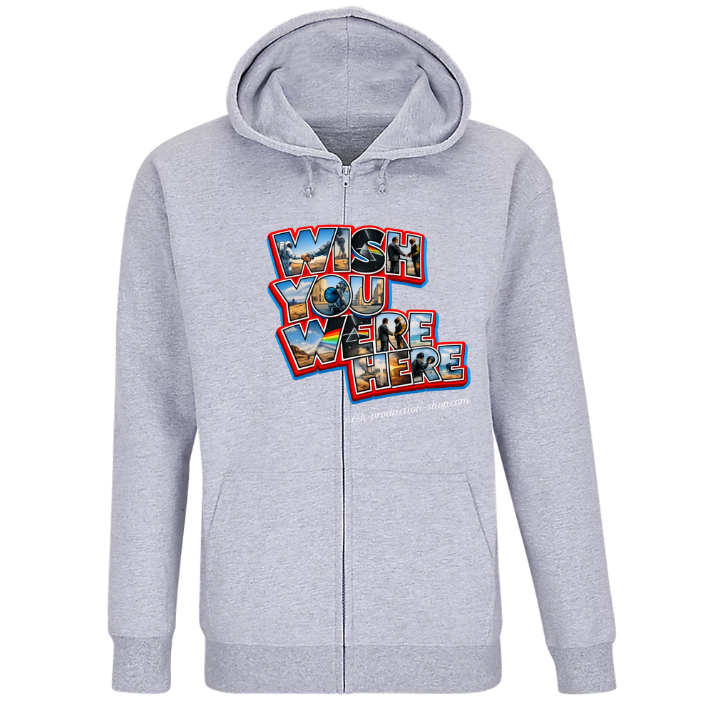 Felpa Premium Cappuccio Zip linea wish you were here