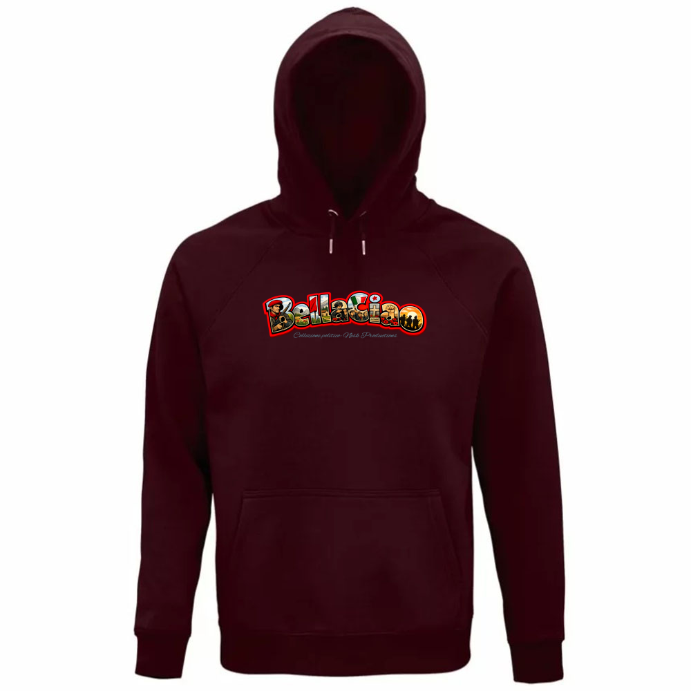 Felpa Organica Unisex Cappuccio linea bella ciao