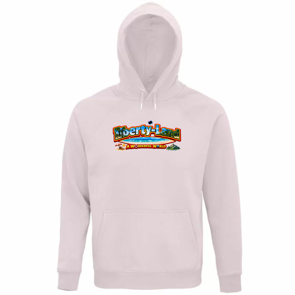 Felpa Organica Unisex Cappuccio Maglietta Verso un Mondo Migliore e Oltre