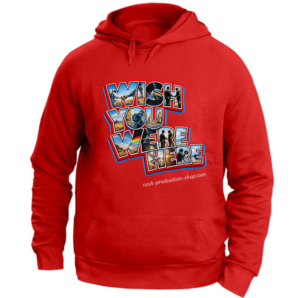 Felpa con Cappuccio Unisex Large linea wish you were here