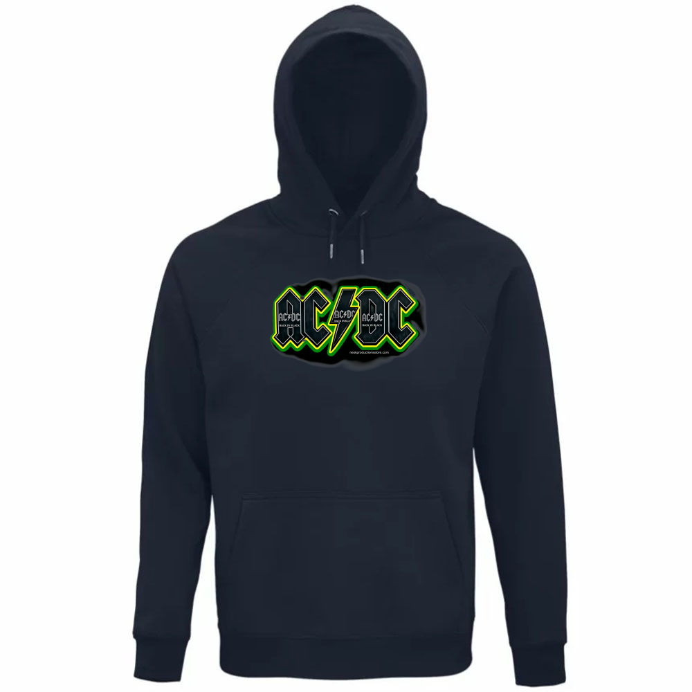 Felpa Organica Unisex Cappuccio linea AC/DC   A