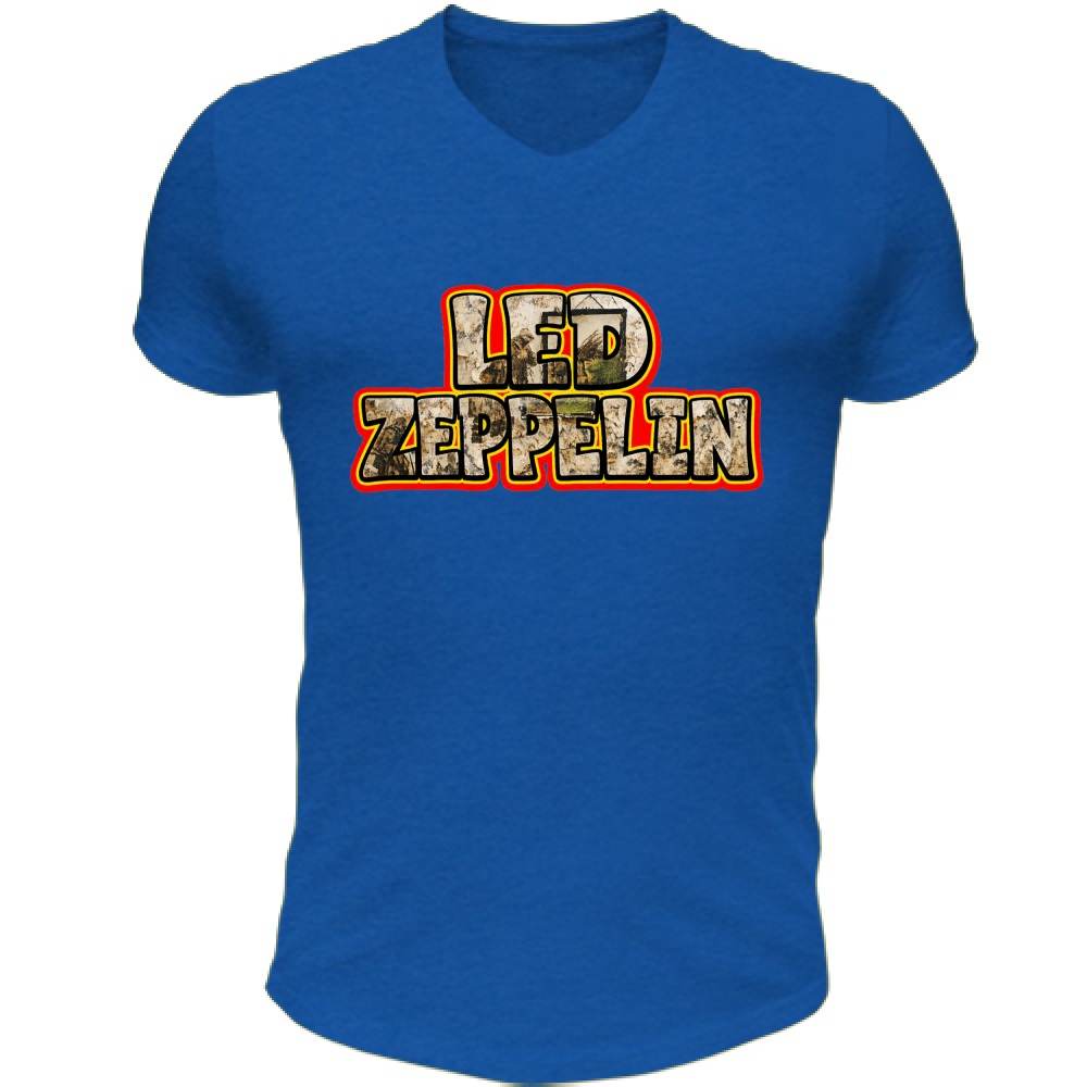 T-Shirt Unisex Scollo V linea led zeppelin