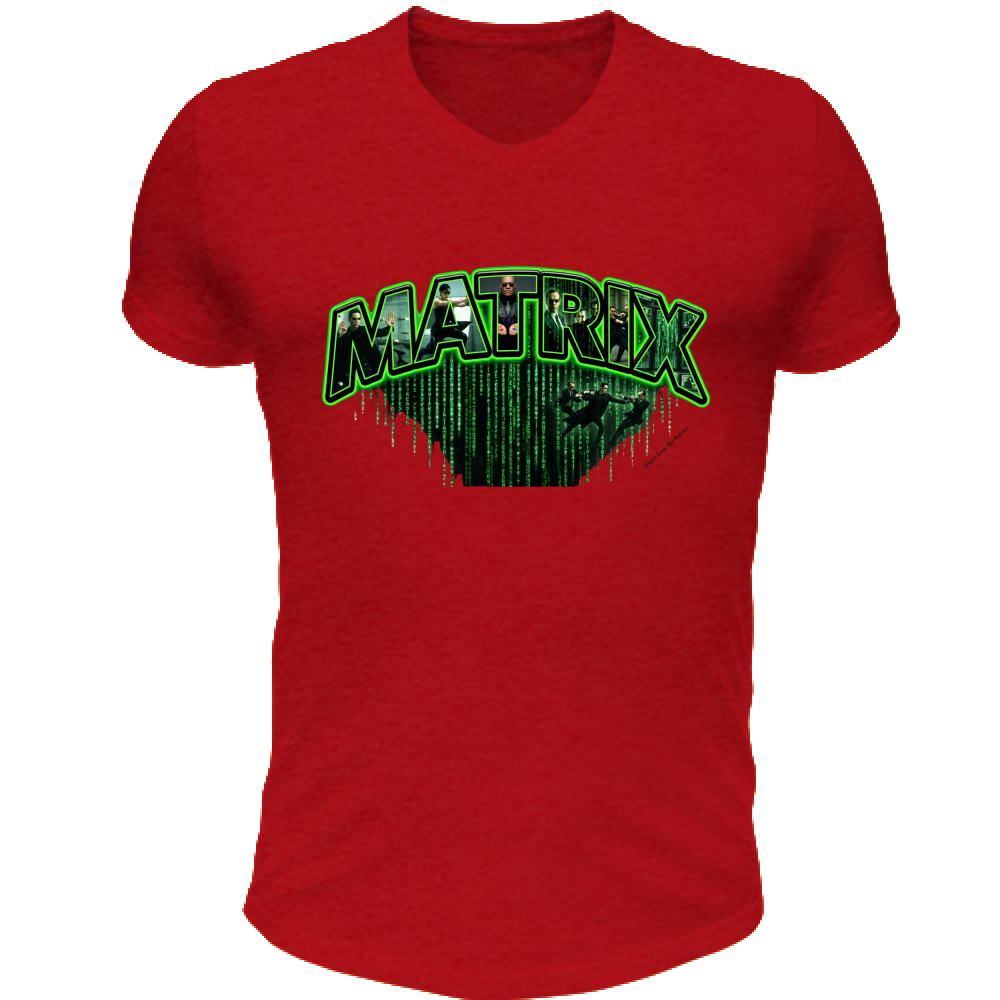 T-Shirt Unisex Scollo V linea matrix