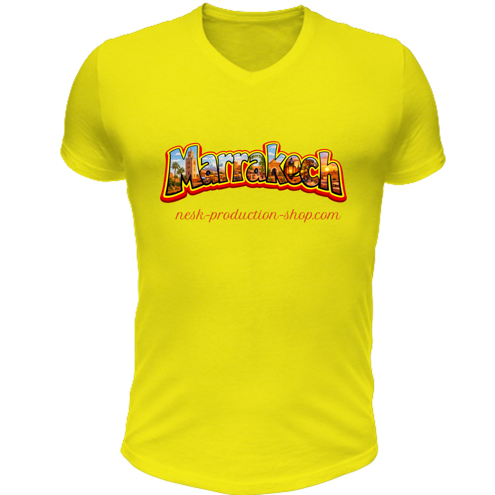 T-Shirt Unisex Scollo V linea marrakech