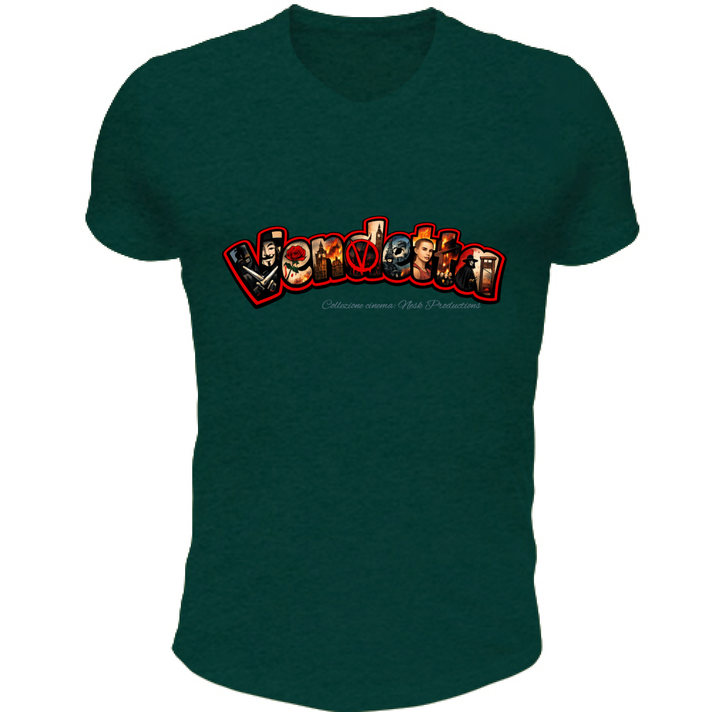 T-Shirt Unisex Scollo V linea vendetta