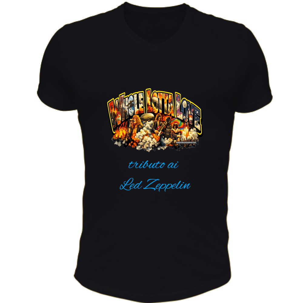 T-Shirt Unisex Scollo V linea Whole lotta love