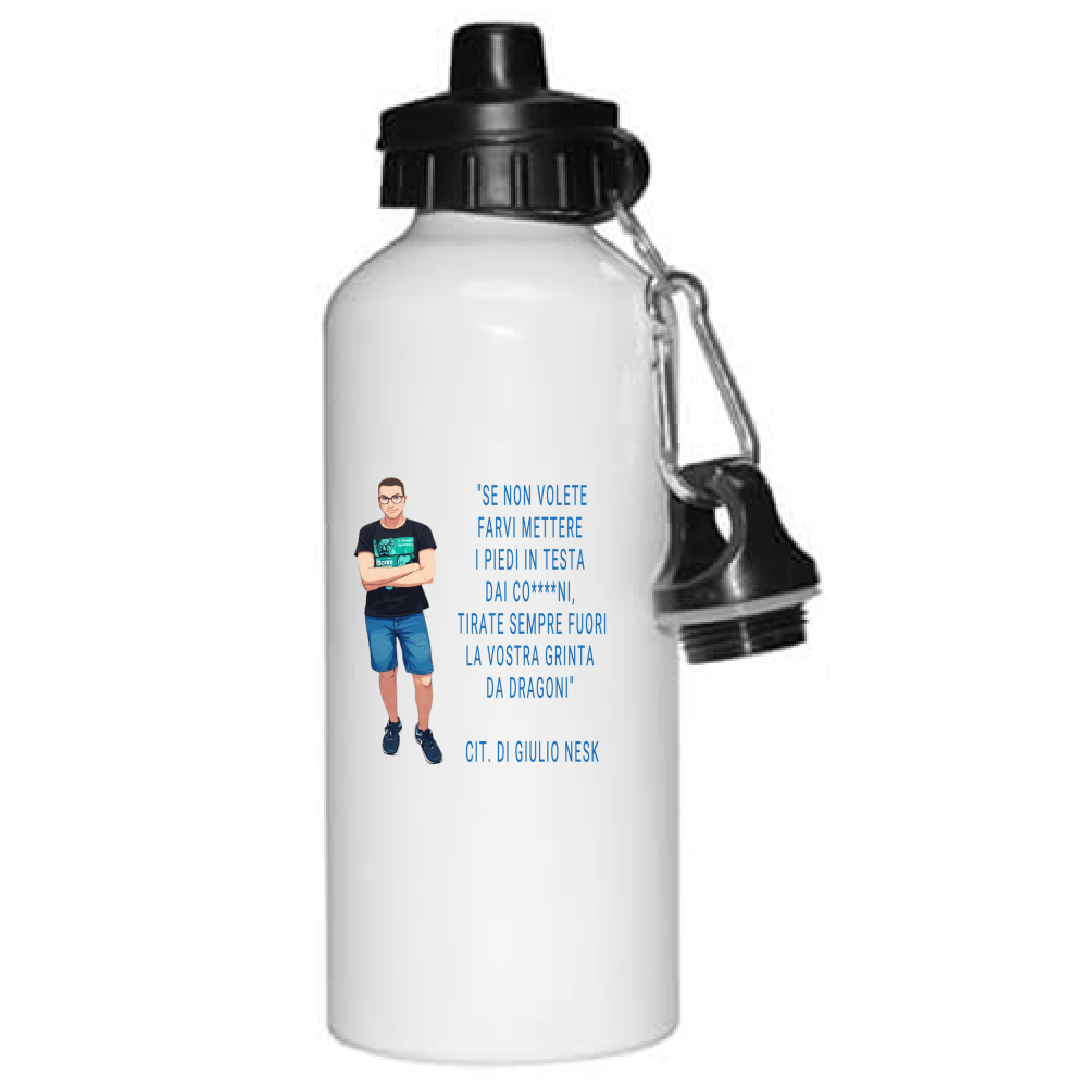 Borraccia T-Shirt con una Frase Motivazionale