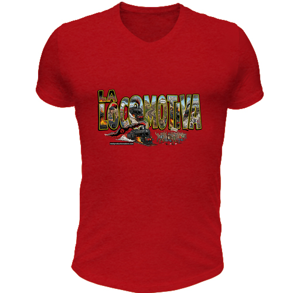 T-Shirt Unisex Scollo V linea la locomotiva A