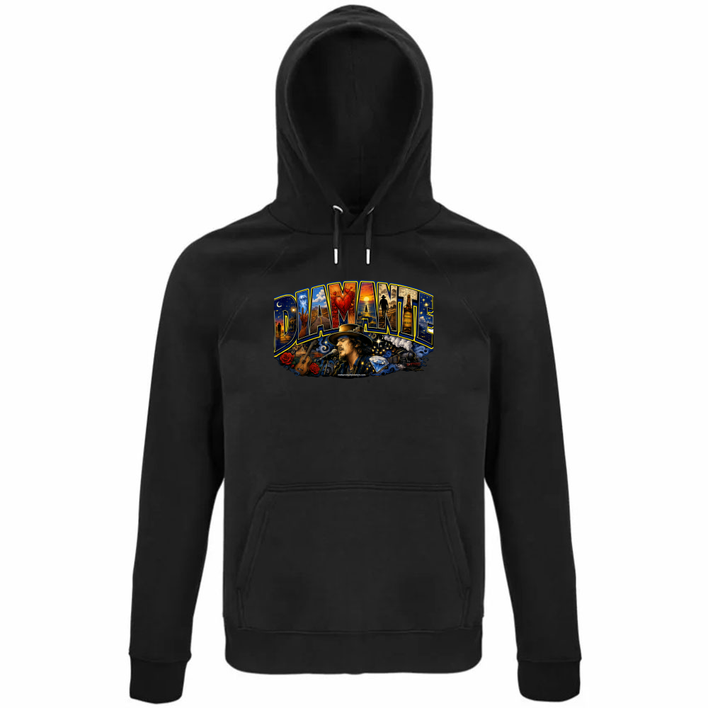 Felpa Organica Unisex Cappuccio linea Diamante Zucchero