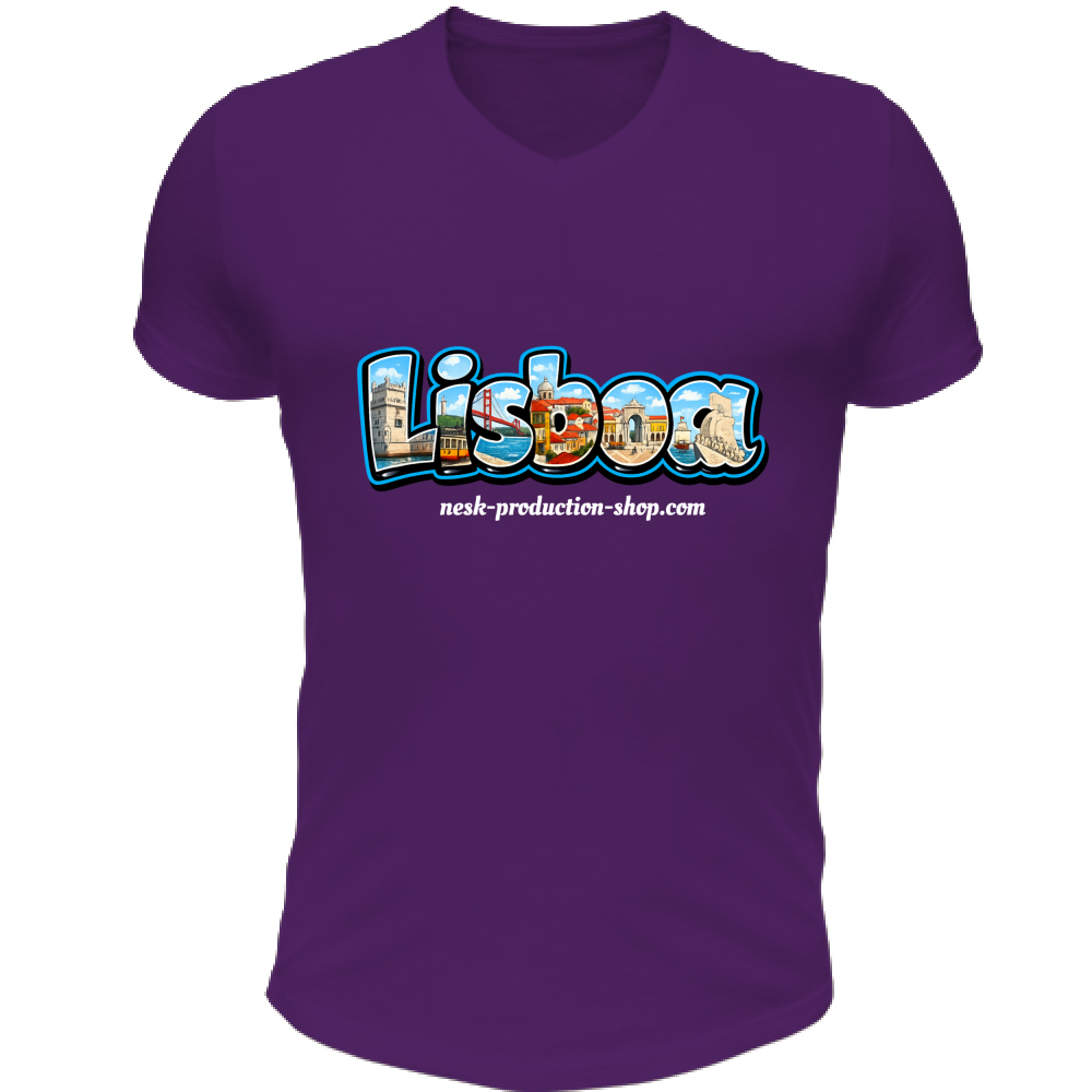 T-Shirt Unisex Scollo V linea lisboa