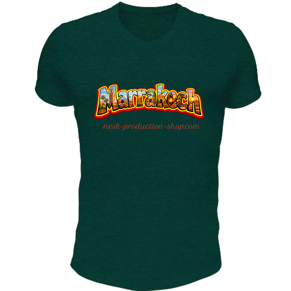 T-Shirt Unisex Scollo V linea marrakech