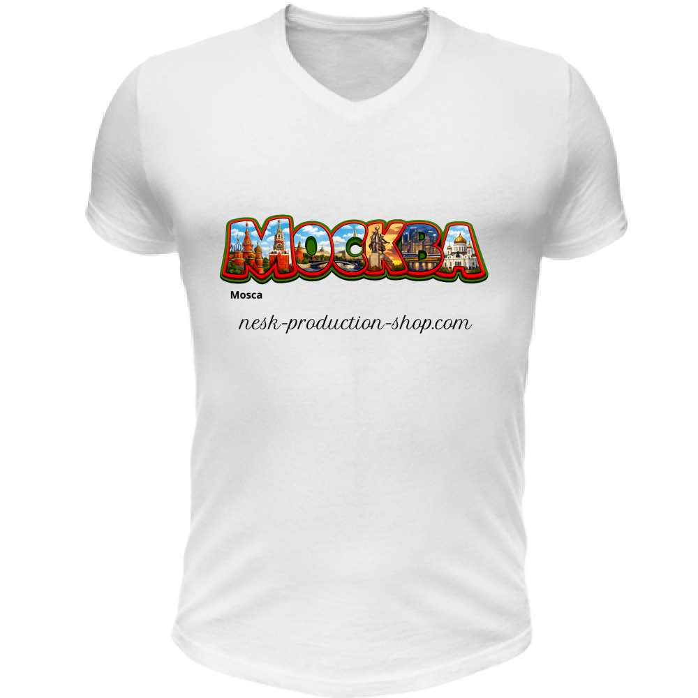 T-Shirt Unisex Scollo V linea mosca